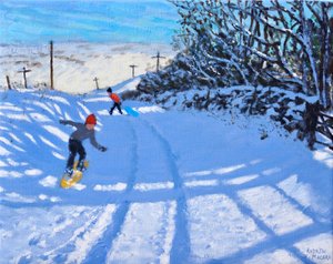 The Snowboarder, Dove Head, Derbyshire, 2021 by Andrew Macara