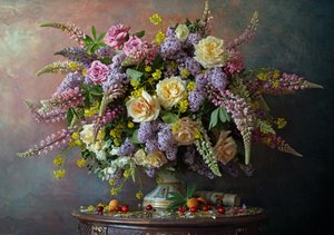 Opulent Floral Still Life by Andrey Morozov