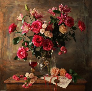 Romantic Rose Still Life