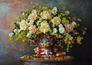Still Life with Roses by Andrey Morozov