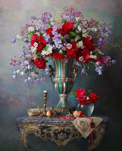 Vibrant Floral Still Life by Andrey Morozov