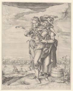 Archer and Milkmaid by Andries Jacobsz. Stock (possibly)
