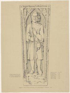 Gravestone in the Church at Rinsumageest by Andries van Calfsbeek