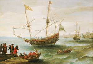 An Algerian Anchored in a Port in Barbary