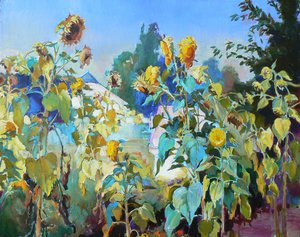 Golden Summer Sunflowers by Andrii Kutsachenko