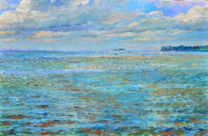 Tranquil Blue Seascape by Andrii Kutsachenko