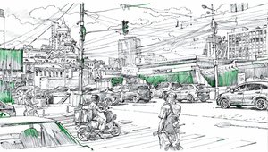 Urban Traffic Drawing