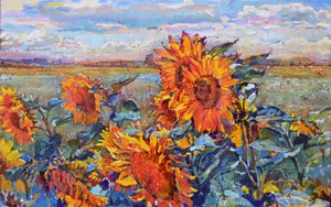 Vibrant Sunflower Field by Andrii Kutsachenko