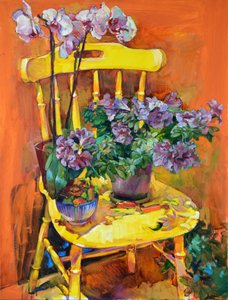 Yellow Chair Blooms by Andrii Kutsachenko