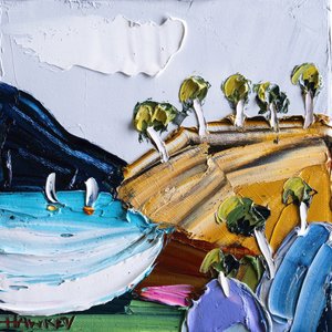 Golden Hills Sailboats by Angela Hawkey