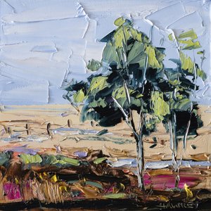 Impasto Countryside Trees by Angela Hawkey