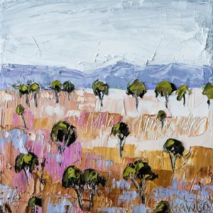 Textured Outback Landscape by Angela Hawkey