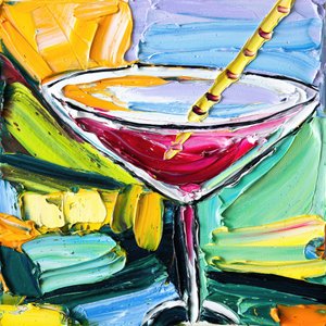 Vibrant Impasto Martini by Angela Hawkey