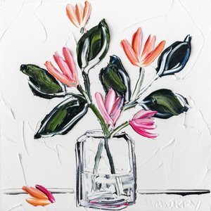 Vibrant Textured Flowers by Angela Hawkey