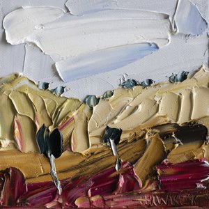 Vibrant Textured Landscape by Angela Hawkey
