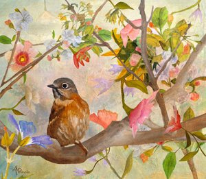Charming Bird in Bloom