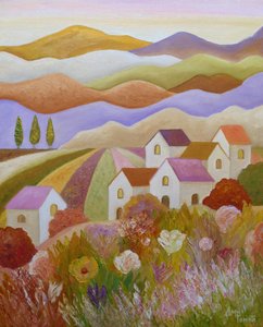 Colorful Countryside Village
