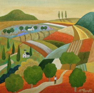 Colorful Tuscan Landscape
