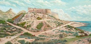Mediterranean Castle Path by Angeles M. Pomata