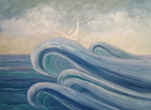 Sailing Blue Waves by Angeles M. Pomata