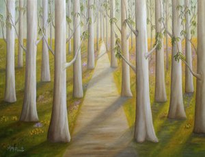 Sunlit Forest Path