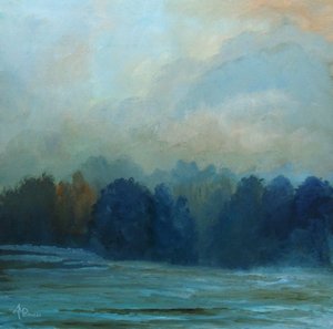 Tranquil Misty Forest by Angeles M. Pomata