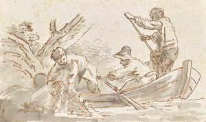 Fishermen Hauling Nets by Angelica Kauffmann