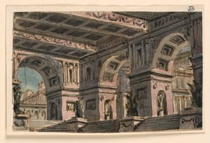 Stage Design, Palace Atrium by Angelo Toselli