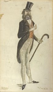 Caricature of Gerini by Angiolo Tricca