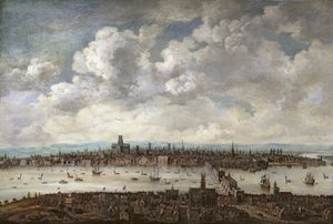 View of London from Southwark by Anglo Dutch School