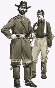 A US Cavalry Officer and Trooper