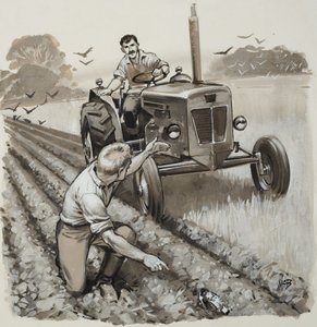 Farmer Discovering an Antiquarian Relic
