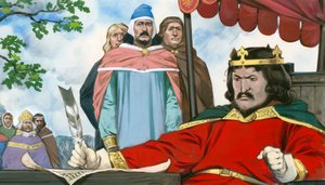 King John Reluctantly Signing Magna Carta