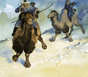 Mongol Warriors on Camels