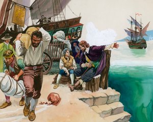 Pirates landing at harbour