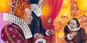 Shakespeare being presented to Queen Elizabeth I