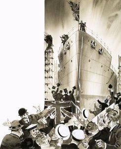 Unidentified Ship Being Launched