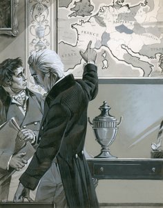 William Pitt Pointing to the Map of France by Angus McBride