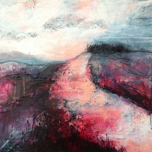 Pink Mountain Path by Ania Witwitzka
