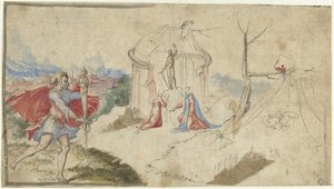 Mythological Scene (Aeneas Fleeing Troy?) by Aniello Redita