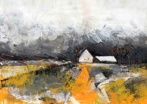 Abstract Winter Farm