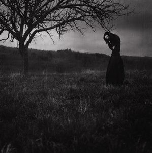 Sorrowful Figure Dark Landscape by Anja Matko