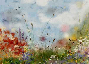Vibrant Flower Field by Ankie Kooi