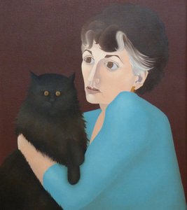 Woman with a Cat by Anna Phillips