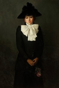 Portrait of a Young Woman with a Rose in Her Hand