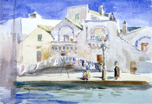 Houses by a Canal with a Washing Line, c. 1864-1930