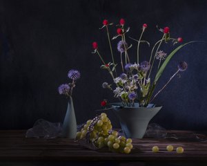 Dark Floral Still Life by Anna Qu
