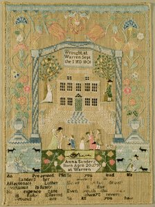 Sampler, 1801 by Anna Sanders