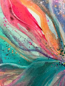 Vibrant Fluid Abstract by Anna Viklund