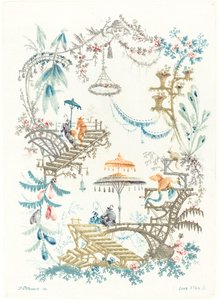 Chinese Arabesque with a Double Parasol